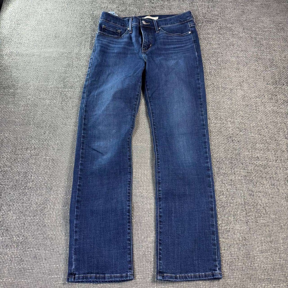 Levi's 314 Shaping Straight Jeans Womens 28 Dark Wash Blue Denim Stretch